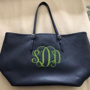 Navy Tote - Monogram SDD